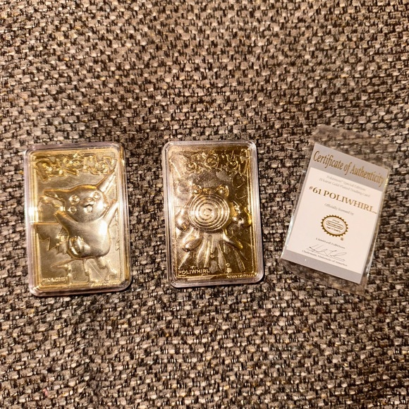 1999 23k Gold Plated Poliwhirl and Pikachu - crrs.pl 1999 23k Gold Plated Poliwhirl and Pikachu - crrs.pl